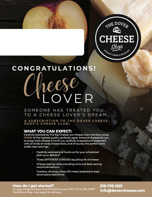 CHEESE CLUB MEMBERSHIP -4 SEASONS/1 YEAR